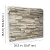 Picture of Stacked Stone Peel and Stick Wallpaper - Brown