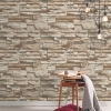 Picture of Stacked Stone Peel and Stick Wallpaper - Brown