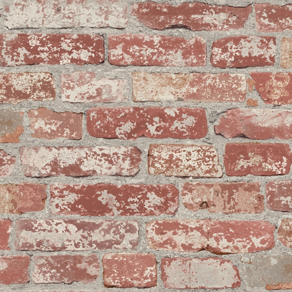 Picture of Brick Peel and Stick Wallpaper - Bright Red