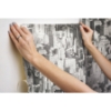 Picture of Big Apple Peel and Stick Wallpaper - Black