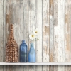 Picture of Distressed Wood Peel and Stick Wallpaper - Tan