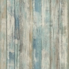 Picture of Distressed Wood Peel and Stick Wallpaper - Blue