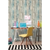 Picture of Distressed Wood Peel and Stick Wallpaper - Blue