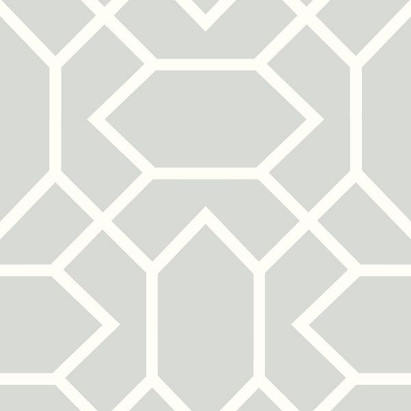 Picture of Modern Geometric Peel and Stick Wallpaper - Light Gray