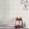 Picture of Modern Geometric Peel and Stick Wallpaper - Light Gray