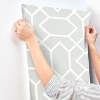 Picture of Modern Geometric Peel and Stick Wallpaper - Light Gray