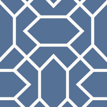 Picture of Modern Geometric Peel and Stick Wallpaper - Blue