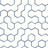 Picture of Open Geometric Peel and Stick Wallpaper - Blue