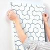 Picture of Open Geometric Peel and Stick Wallpaper - Blue