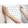 Picture of Open Geometric Peel and Stick Wallpaper - Blue