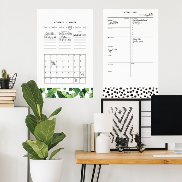 Picture of Monthly and Weekly Planner Dry Erase Peel and Stick Giant Wall Decals