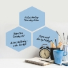 Picture of Blue Hexagon Dry Erase Peel and Stick Wall Decals