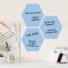 Picture of Blue Hexagon Dry Erase Peel and Stick Wall Decals