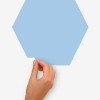 Picture of Blue Hexagon Dry Erase Peel and Stick Wall Decals