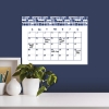 Picture of Blue Watercolor Monthly Calendar Dry Erase Wall Decal