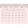 Picture of Blush Peony Monthly Calendar Dry Erase Wall Decal