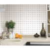 Picture of Black and White Diamond Tile Peel and Stick Backsplash