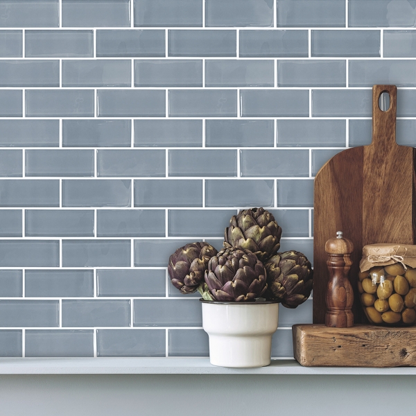 Picture of Blue Seaglass Peel and Stick Backsplash