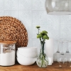 Picture of Bright White Tin Peel and Stick Tile Backsplash