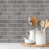 Picture of Dark Stone Gray Ceramic Peel and Stick Backsplash