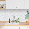 Picture of Marble Herringbone Peel And Stick Backsplash