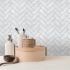 Picture of Marble Herringbone Peel And Stick Backsplash