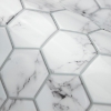 Picture of Carrara Marble Hexagon Peel and Stick Backsplash