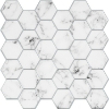 Picture of Carrara Marble Hexagon Peel and Stick Backsplash