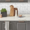 Picture of Carrara Marble Hexagon Peel and Stick Backsplash