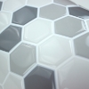 Picture of Gray Hexagon Tile Peel and Stick Backsplash