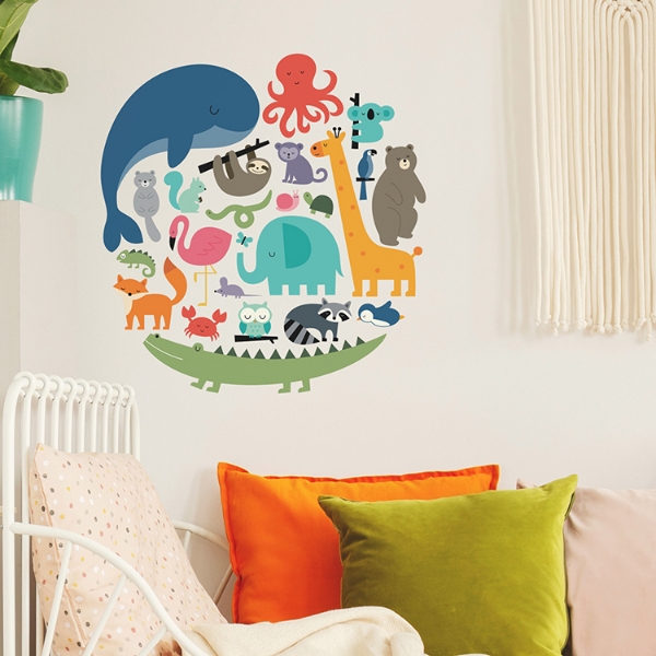 Picture of We Are One Animal Peel and Stick Wall Decals by Andy Westface