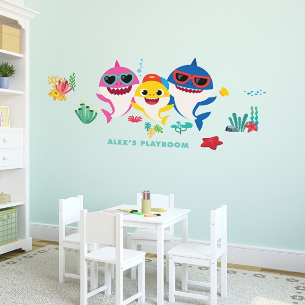 Picture of Baby Shark Peel And Stick Giant Wall Decals With Alphabet