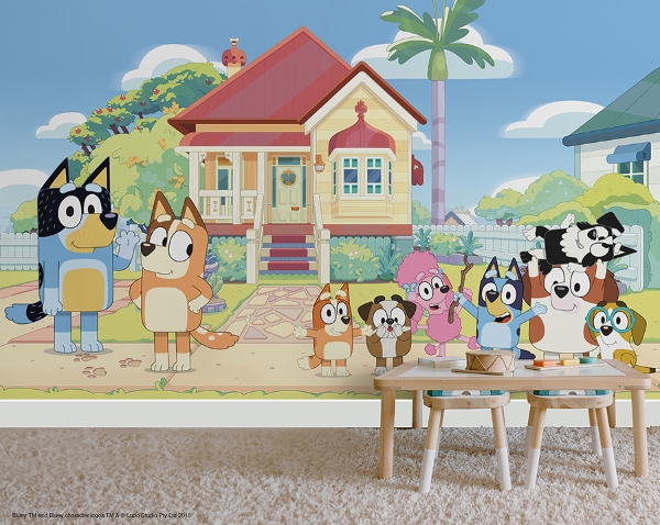 Picture of Bluey Friends & Family Peel & Stick Wall Mural