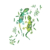 Picture of CatCoq Watercolor Geckos Peel and Stick Giant Wall Decals