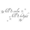 Picture of All is Calm, All is Bright Peel and Stick Wall Quote Decals with Glitter