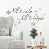 Picture of All is Calm, All is Bright Peel and Stick Wall Quote Decals with Glitter