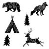 Picture of Black Adventure Awaits Animal Giant Wall Decals