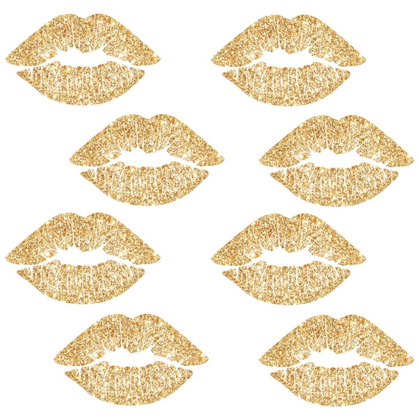 Picture of Lip Peel and Stick Wall Decals with Glitter