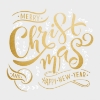 Picture of Merry Christmas Peel and Stick Giant Wall Quote Decals with Metallic Ink