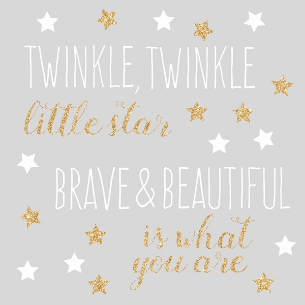 Picture of Twinkle Twinkle Little Star Wall Quote Decals with Glitter