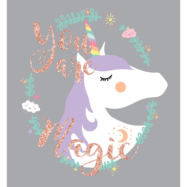 Picture of Unicorn Magic Peel and Stick Wall Decals with Glitter