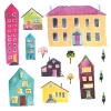 Picture of Watercolor Village Peel and Stick Wall Decals