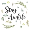 Picture of Stay Awhile Peel and Stick Wall Quote Decals