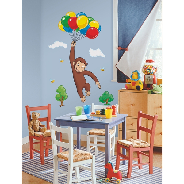 Picture of Curious George Peel and Stick Giant Wall Decal