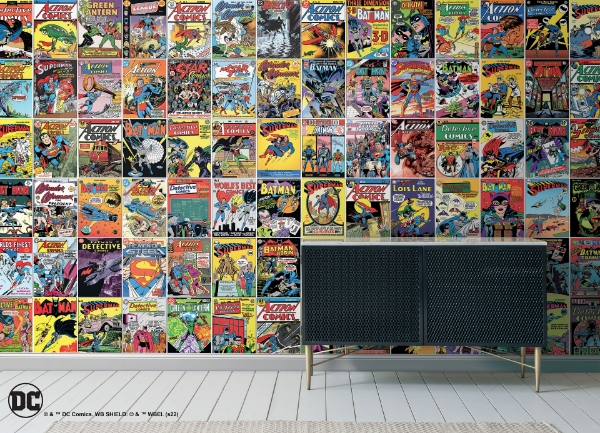 Picture of Classic DC Comics Covers Peel & Stick Wallpaper Mural