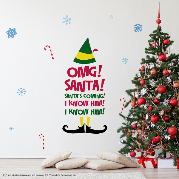 Picture of Buddy The Elf Santa I Know Him Wall Quote Decals