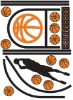 Picture of Basketball Court XL Giant Peel & Stick Wall Decals With Glow Orange