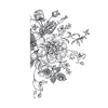 Picture of Black and White Peony Peel and Stick Giant Wall Decals