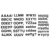 Picture of Black Sans Serif Alphabet Peel and Stick Wall Decals