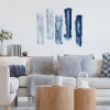 Picture of Blue Watercolor Brush Strokes Peel and Stick Giant Wall Decals